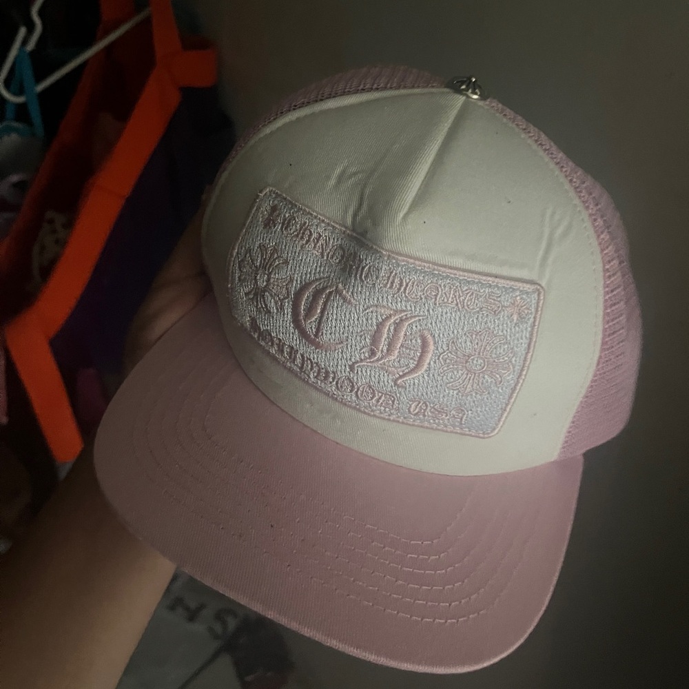Pink chrome hearts Trucker Hat